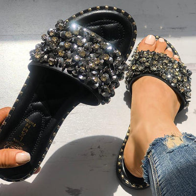 Sequins Shiny Peep Toe Antiskid Sandals - Shop Shiningbabe - Womens Fashion Online Shopping Offering Huge Discounts on Shoes - Heels, Sandals, Boots, Slippers; Clothing - Tops, Dresses, Jumpsuits, and More.