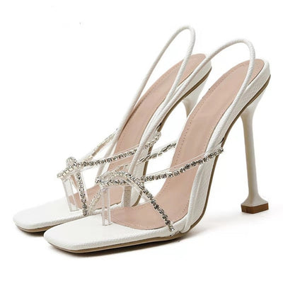 Rhinestone Stiletto High Heel Sandals