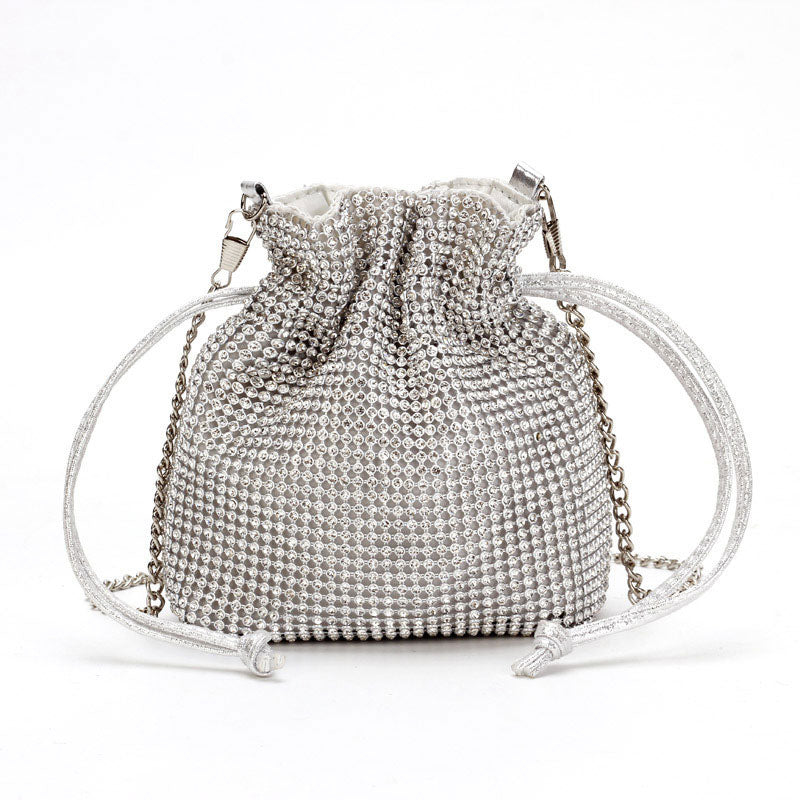 Rhinestone Chain Strap Evening Bag