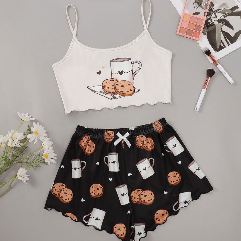 Cookie Print 2PCS Cami Set