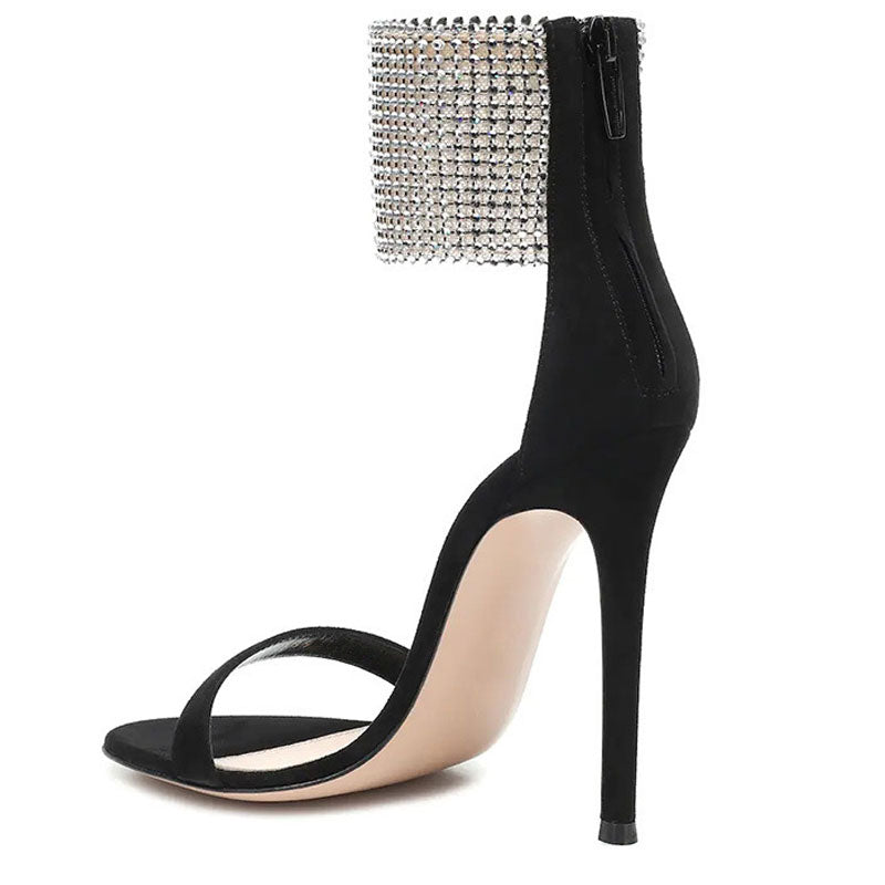 Rhinestone Pointed Toe Stiletto Heels