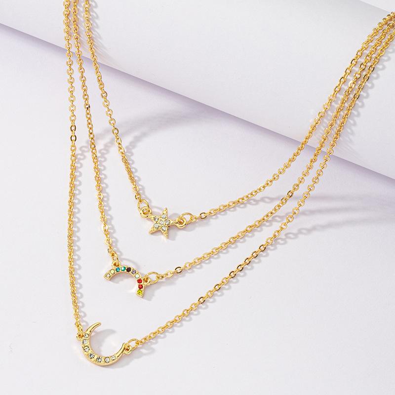 Fashion Layered Chain Pendant Necklace