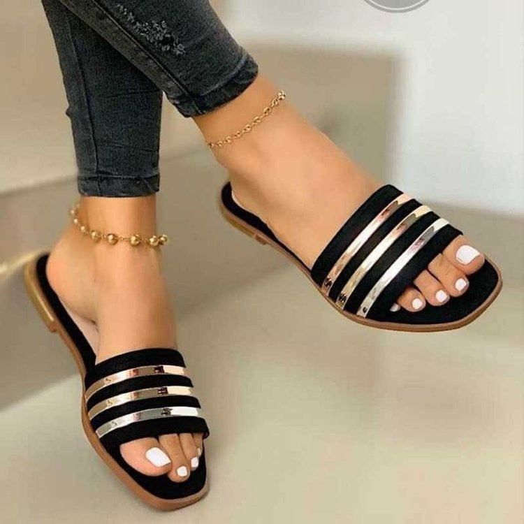 Shiny Peep Toe Antiskid Sandals