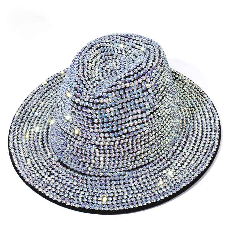 Rhinestone Vintage Bowler Hat