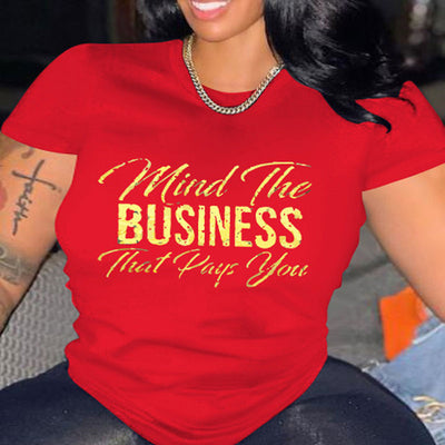 Business Print Short Sleeve T-Shirt