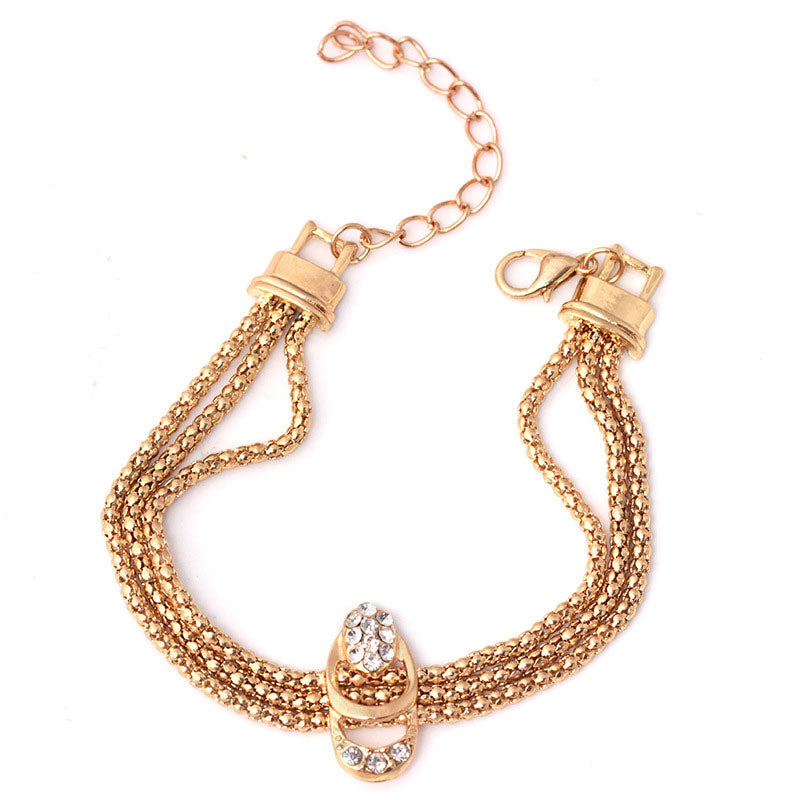 Rhinestone Chain 4PCS Necklace Set