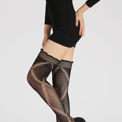 FLoral Pattern Lace Hollow Out Stockings