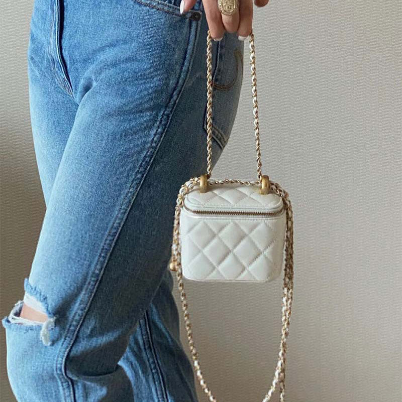 Golden Ball Chain Strap Shoulder Bag