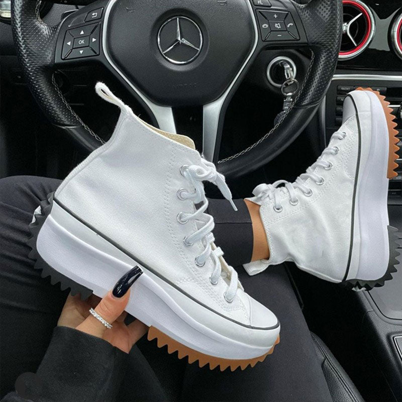 Colorblock Lace Up Platform Sneakers