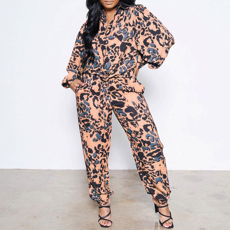 Print Long Sleeve Top & Pants Set