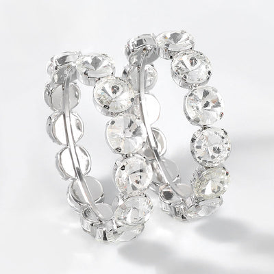 Rhinestone Oversized Hoop Earrings