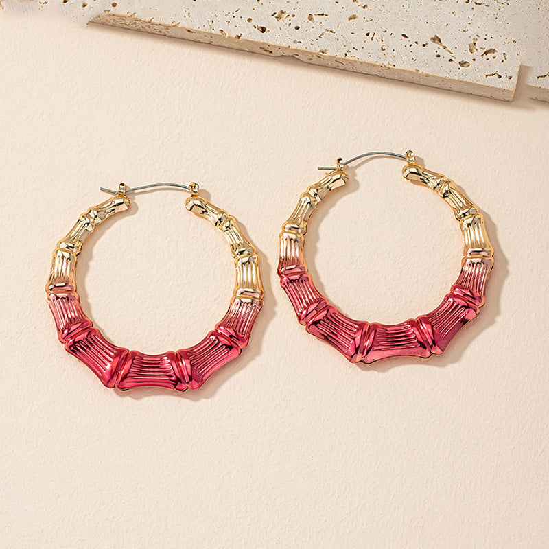 Colorblock Heart Pattern Earrings