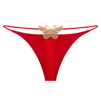 Butterfly Decoration Cotton Thong