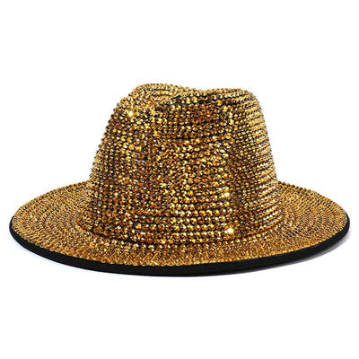 Rhinestone Vintage Bowler Hat