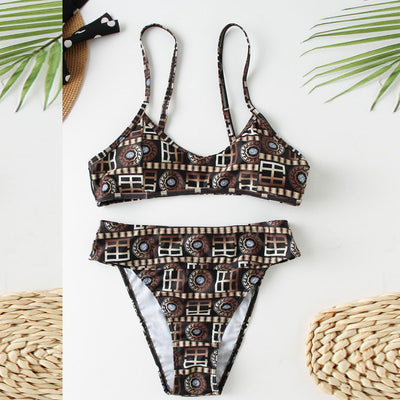 Print 2PCS Bikini & Cover Up Set (Sold Separately)