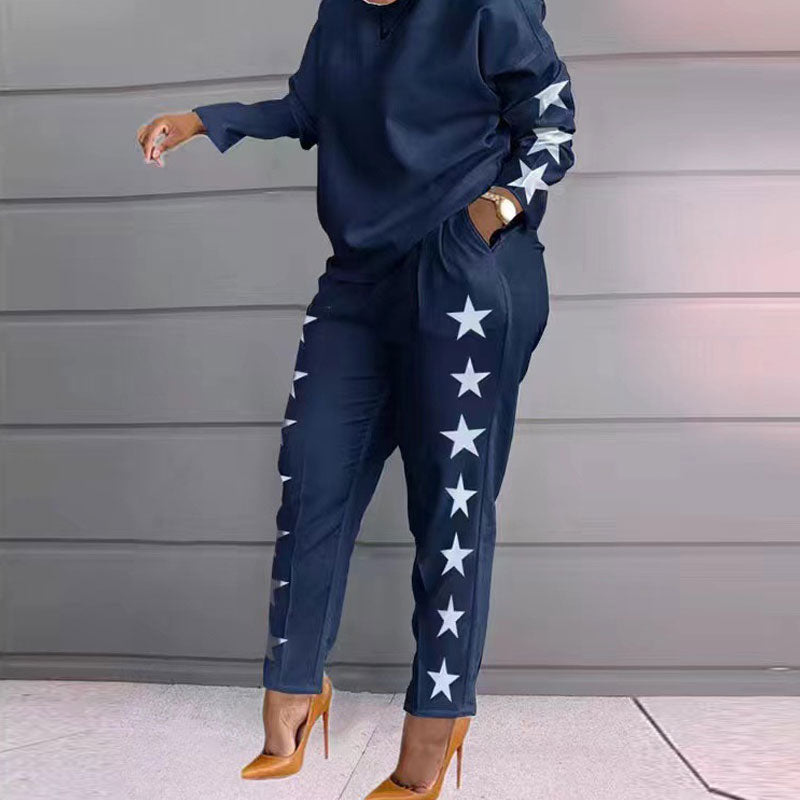 Star Print 2PCS Pants Set