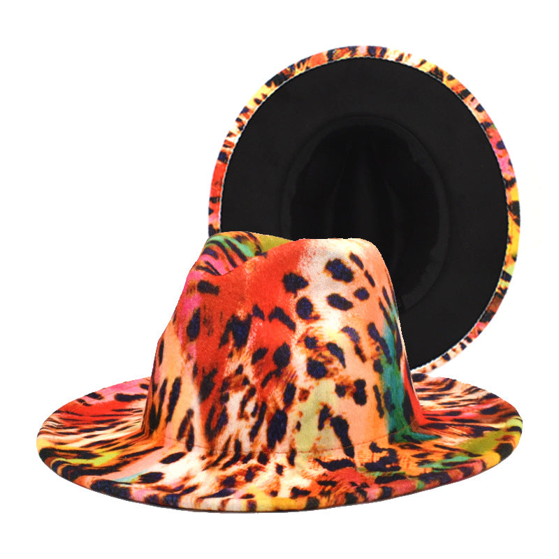 Leopard Print Jazz Hat