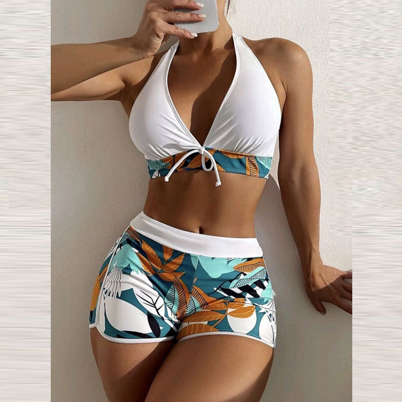 Print Halter 2PCS Swimsuit Set