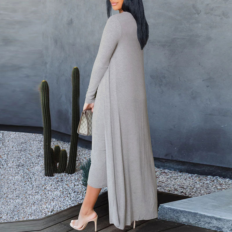 Solid Bandeau Midi Dress & Cover Coat Set