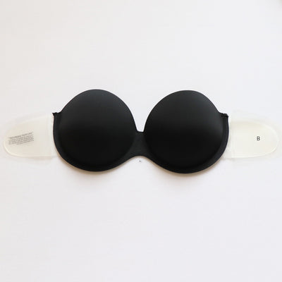 Solid Strapless Gathered Invisible Bra