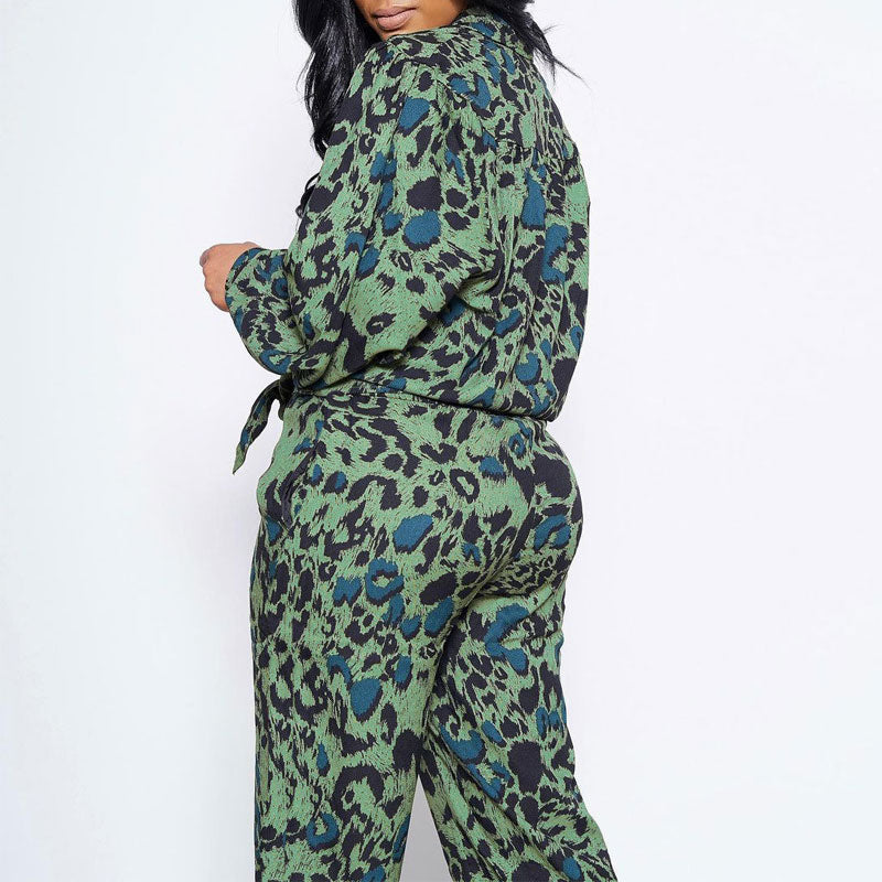 Print Long Sleeve Top & Pants Set