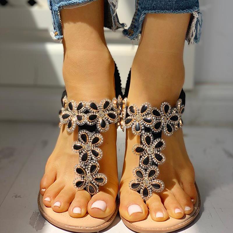 Studded Detail Toe Post Flat Sandals - Shop Shiningbabe - Womens Fashion Online Shopping Offering Huge Discounts on Shoes - Heels, Sandals, Boots, Slippers; Clothing - Tops, Dresses, Jumpsuits, and More.