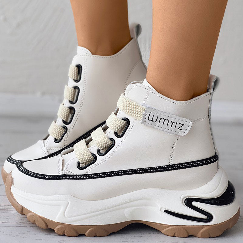 Lace-up Front Muffin Sneakers