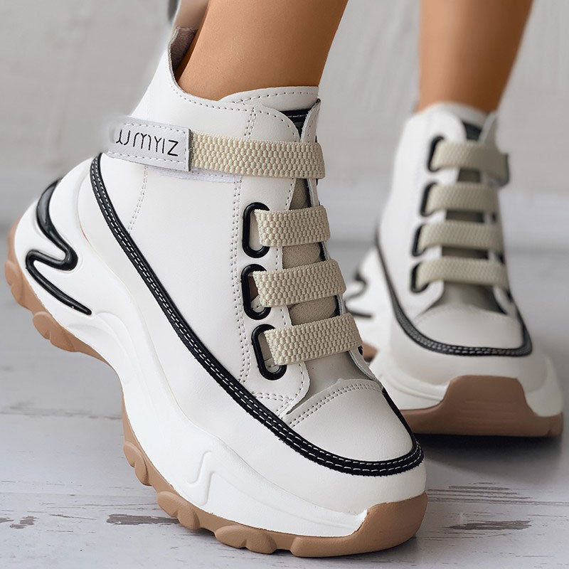 Lace-up Front Muffin Sneakers