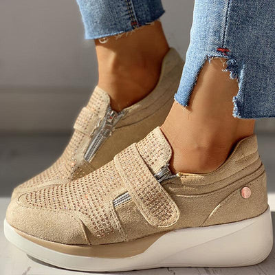 Knitted Breathable Casual Muffin Sneakers - Cherrybetty