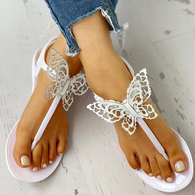 Toe Post Butterfly Design Flat Sandals - Shop Shiningbabe - Womens Fashion Online Shopping Offering Huge Discounts on Shoes - Heels, Sandals, Boots, Slippers; Clothing - Tops, Dresses, Jumpsuits, and More.