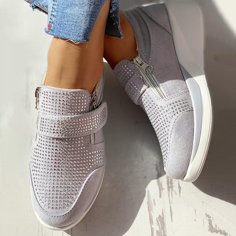 Knitted Breathable Casual Muffin Sneakers - Cherrybetty