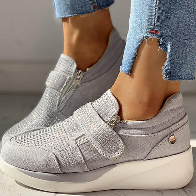 Knitted Breathable Casual Muffin Sneakers - Cherrybetty