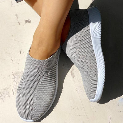 Net Surface Breathable Knitting Shoes - Cherrybetty