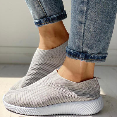 Net Surface Breathable Knitting Shoes - Cherrybetty