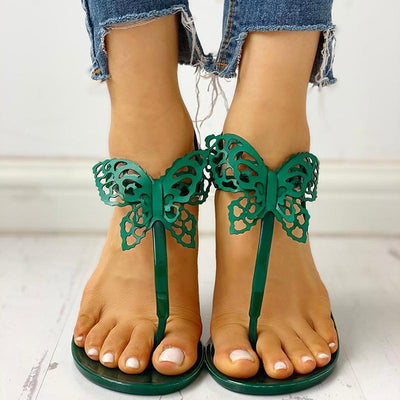 Toe Post Butterfly Design Flat Sandals - Shop Shiningbabe - Womens Fashion Online Shopping Offering Huge Discounts on Shoes - Heels, Sandals, Boots, Slippers; Clothing - Tops, Dresses, Jumpsuits, and More.