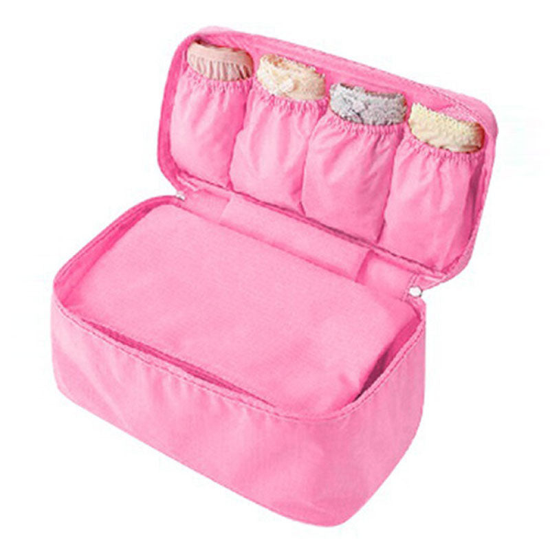 Underwear Organizer Large Compartment Lightweight Double Layer Cosmetic Bag Bra Bag