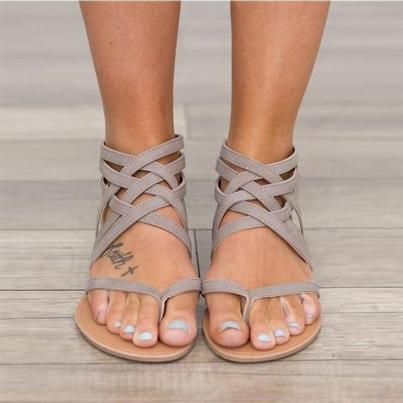 Gladiator Rome Style Cross Tied Sandals - Shop Shiningbabe - Womens Fashion Online Shopping Offering Huge Discounts on Shoes - Heels, Sandals, Boots, Slippers; Clothing - Tops, Dresses, Jumpsuits, and More.