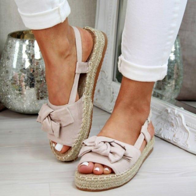 Women's Summer Casual Bow Tie Buckle Strap Flat Sandals - Shop Shiningbabe - Womens Fashion Online Shopping Offering Huge Discounts on Shoes - Heels, Sandals, Boots, Slippers; Clothing - Tops, Dresses, Jumpsuits, and More.