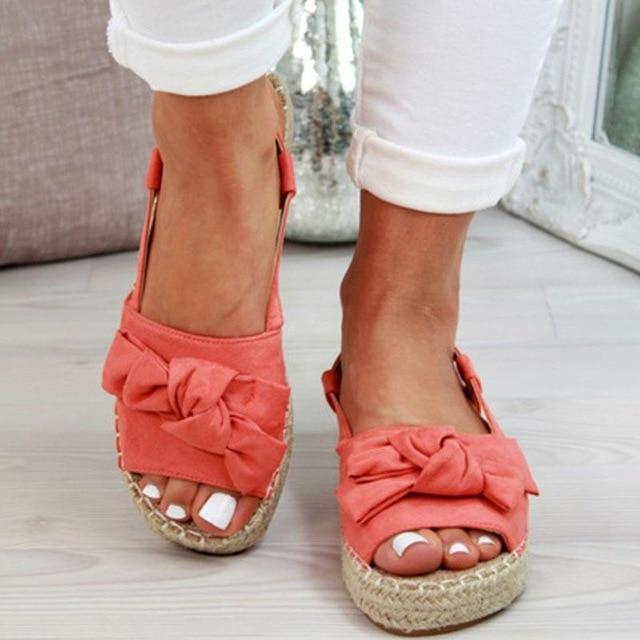 Women's Summer Casual Bow Tie Buckle Strap Flat Sandals - Shop Shiningbabe - Womens Fashion Online Shopping Offering Huge Discounts on Shoes - Heels, Sandals, Boots, Slippers; Clothing - Tops, Dresses, Jumpsuits, and More.