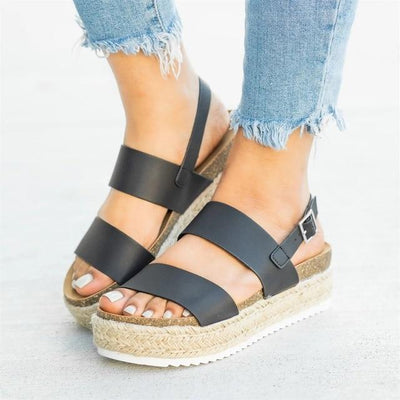 PU Leopard Buckle Strap Platform Sandals - Shop Shiningbabe - Womens Fashion Online Shopping Offering Huge Discounts on Shoes - Heels, Sandals, Boots, Slippers; Clothing - Tops, Dresses, Jumpsuits, and More.